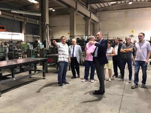 Sergio Bolzonello (Vicepresidente Regione FVG e assessore Attività produttive, Turismo e Cooperazione) alla cerimonia per i sessant'anni della ditta Gerussi - Spilimbergo 25/06/2017