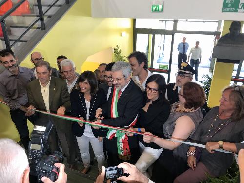 Debora Serracchiani (Presidente Regione Friuli Venezia Giulia) all'inaugurazione del rinnovato palasport Carnera - Udine 26/06/2017