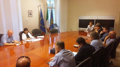 Debora Serracchiani (Presidente Regione Friuli Venezia Giulia) incontra i sindacati per esaminare la situazione della Ferriera di Servola - Trieste 28/06/2017