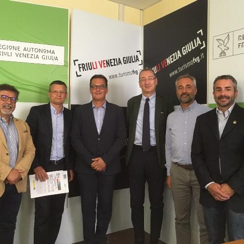 Sergio Bolzonello (Vicepresidente Regione FVG e assessore Attività produttive, Turismo e Cooperazione) alla presentazione della candidatura di Grado al titolo mondiale di Communities in Bloom (Comunità in fiore) - Trieste 03/07/2017