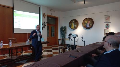 L'intervento dell'assessore regionale alle Risorse agroalimentari Stafano Zannier a Cormons