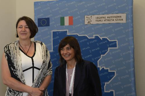 Violeta Bulc (Commissaria europea Trasporti) e Debora Serracchiani (Presidente Regione Friuli Venezia Giulia) - Trieste 12/07/2017