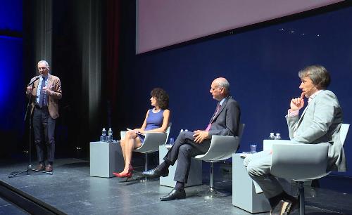 Sergio Bolzonello (Vicepresidente Regione FVG e assessore Attività produttive, Turismo e Cooperazione) alla presentazione del cartellone di prosa e musica del Teatro Verdi, stagione 2017/2018 - Pordenone 13/07/2017