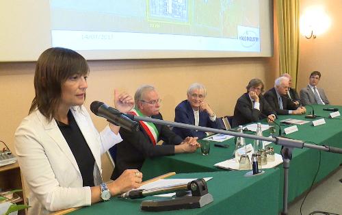 Debora Serracchiani (Presidente Regione Friuli Venezia Giulia) all'inaugurazione del nuovo impianto di produzione cloro-soda Halo Industry - Torviscosa 14/07/2017