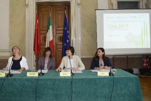 Debora Serracchiani (Presidente Regione Friuli Venezia Giulia) alla presentazione del Rapporto annuale "Cina 2017. Scenari e prospettive per le imprese" - Trieste 17/07/2017