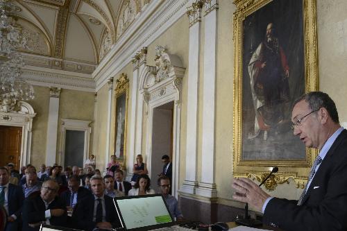 Sergio Bolzonello (Vicepresidente Regione FVG e assessore Attività produttive, Turismo e Cooperazione) alla presentazione del Rapporto annuale "Cina 2017. Scenari e prospettive per le imprese" - Trieste 17/07/2017