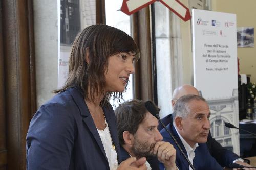 Debora Serracchiani (Presidente Regione Friuli Venezia Giulia) al Museo Ferroviario - Trieste 18/07/2017