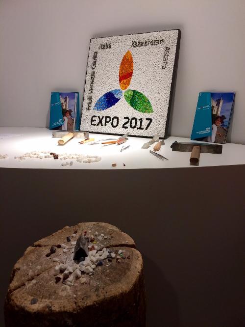 Mostra con le opere della Scuola Mosaicisti del FVG all'Expo 2017 - Astana (Kazakistan) 03/08/2017