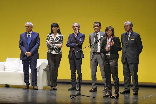 Debora Serracchiani (Presidente Regione Friuli Venezia Giulia) alla cerimonia di apertura  di pordenonelegge - Pordenone 13/09/2017 (Foto Gigi Cozzarin)