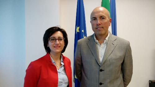 Sara Vito (Assessore regionale Ambiente ed Energia) e Nicola Turello (Sindaco Pozzuolo) neo presidente dell'Autorità unica per i servizi idrici e i rifiuti (Ausir) - Udine 27/09/2017