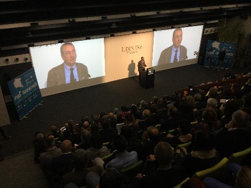 Sergio Bolzonello (Vicepresidente Regione FVG e assessore Attività produttive, Turismo e Cooperazione) interviene al convegno "FVG siamo noi"- Udine 19/10/2017