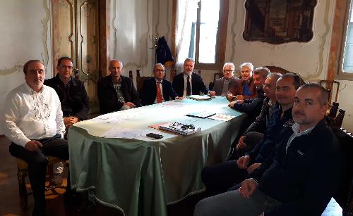 L'assessore regionale alla Protezione civile Panontin e i sindaci di San Vito al Tagliamento, Sesto al Reghena e Morsano al Tagliamento - 24/10/2017 