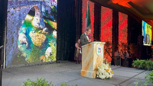 L'intervento del governatore Fedriga  al gala della Niaf a Washington. 