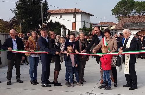 Cristiano Shaurli (Assessore regionale Risorse agricole e forestali) alla cerimonia di scoprimento della targa di locale storico all'Osteria Grossutti - Bertiolo 29/10/2017