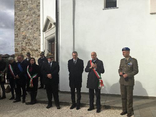 Sergio Bolzonello (Vicepresidente Regione FVG e assessore Attività produttive, Turismo e Cooperazione) e Nicola Turello (Sindaco Pozzuolo del Friuli) alla cerimonia per la riapertura del museo presso il Tempio di Cargnacco - Cargnacco 05/11/2017