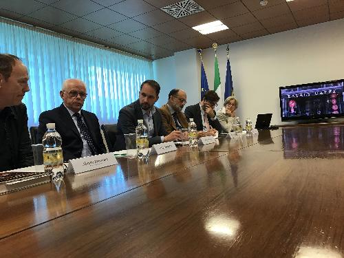 Cristiano Shaurli (Assessore regionale Risorse agricole e forestali) durante la presentazione della missione istituzionale in USA per promuovere le eccellenze agroalimentari e vitivinicole del FVG - Udine 10/11/2017