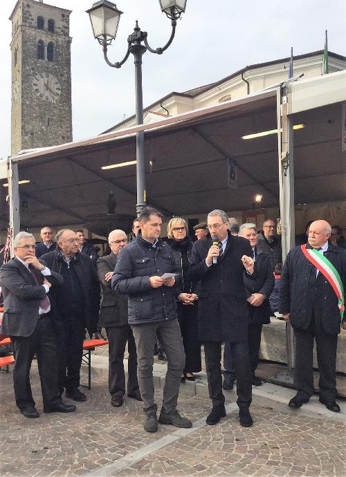 Sergio Bolzonello (Vicepresidente Regione FVG e assessore Attività produttive, Turismo e Cooperazione) all’inaugurazione della festa “L’oca e il vin novello” - Lavariano 11/11/2017 