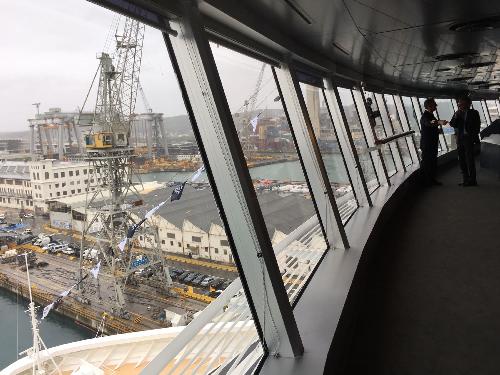 Il porto visto dalla nave da crociera MSC Seaside - Monfalcone 29/11/2017