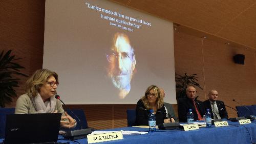 Maria Sandra Telesca (Assessore regionale Salute, Integrazione socio-sanitaria, Politiche sociali e Famiglia) al convegno sul dolore cronico - Udine 29/11/2017