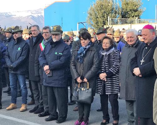 Sergio Bolzonello (Vicepresidente Regione FVG e assessore Attività produttive, Turismo e Cooperazione) alla cerimonia di benedizione del Ponte degli Alpini dell’Amicizia - Pordenone 02/12/2017