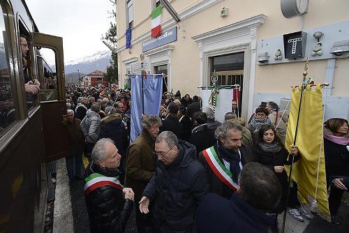 Sergio Bolzonello (Vicepresidente Regione FVG e assessore Attività produttive, Turismo e Cooperazione) all'inaugurazione della tratta Sacile-Maniago della linea "Pedemontana" Gemona-Sacile - 10/12/2017