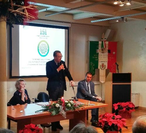 Sergio Bolzonello (Vicepresidente Regione FVG e assessore Attività produttive, Turismo e Cooperazione) alla cerimonia di apertura del 151° anno di attività della Società Operaia di Mutuo Soccorso e Istruzione (SOMSI) - Pordenone 08/12/2017