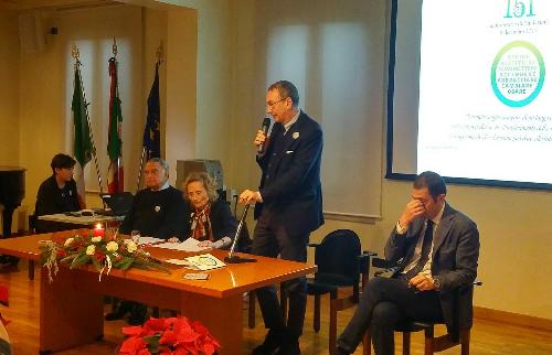 Sergio Bolzonello (Vicepresidente Regione FVG e assessore Attività produttive, Turismo e Cooperazione) alla cerimonia di apertura del 151° anno di attività della Società Operaia di Mutuo Soccorso e Istruzione (SOMSI) - Pordenone 08/12/2017