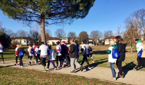 Partenza della camminata "CamminAndos insieme" - Udine 17/12/2017