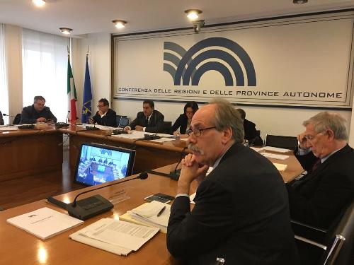 Gianni Torrenti (Assessore regionale Cultura, Sport e Solidarietà) alla Conferenza delle Regioni - Roma 21/12/2017