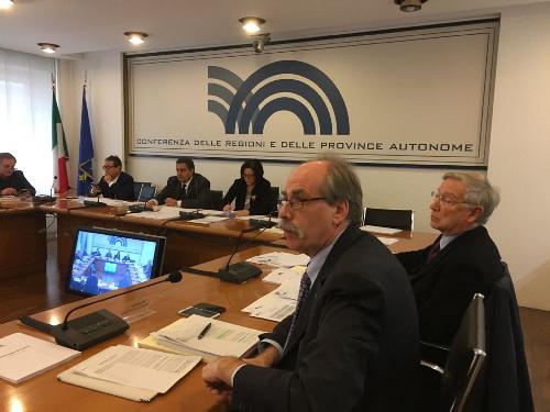 Gianni Torrenti (Assessore regionale Cultura, Sport e Solidarietà) alla Conferenza delle Regioni - Roma 21/12/2017