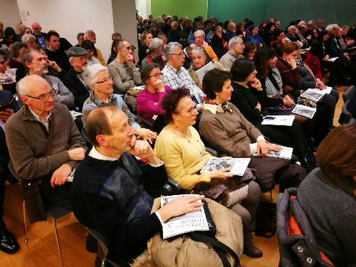 Pubblico presente a villa di Toppo Florio alla presentazione della rivista "Tiere Furlane" - Buttrio 21/12/2017 (Foto D. Petrussi)
