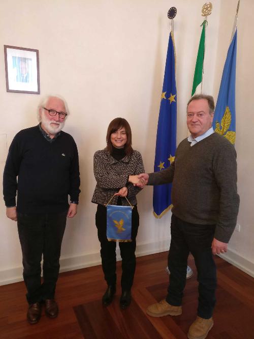 Roberto Decarli (Consigliere Comune Trieste), Debora Serracchiani (Presidente Regione Friuli Venezia Giulia) e Maurizio Metton (Presidente Circolo Ferriera) - Trieste 22/12/2017