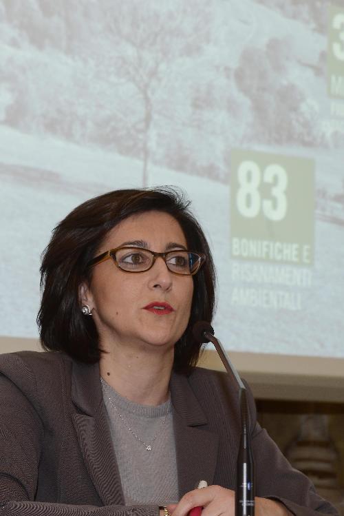 Sara Vito (Assessore regionale Ambiente ed Energia) nel corso della conferenza stampa di fine anno - Trieste 22/12/2017