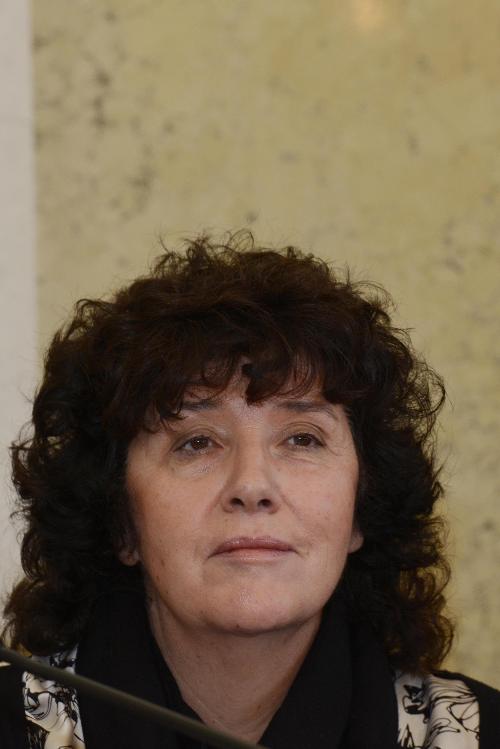 Loredana Panariti (Assessore regionale Lavoro, Formazione, Istruzione, Pari Opportunità, Politiche giovanili, Ricerca e Università) nel corso della conferenza stampa di fine anno - Trieste 22/12/2017