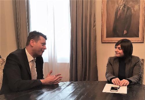 Debora Serracchiani (Presidente Regione Friuli Venezia Giulia) incontra Jasen Mesić (Ambasciatore Croazia in Italia) - Trieste 02/01/2018