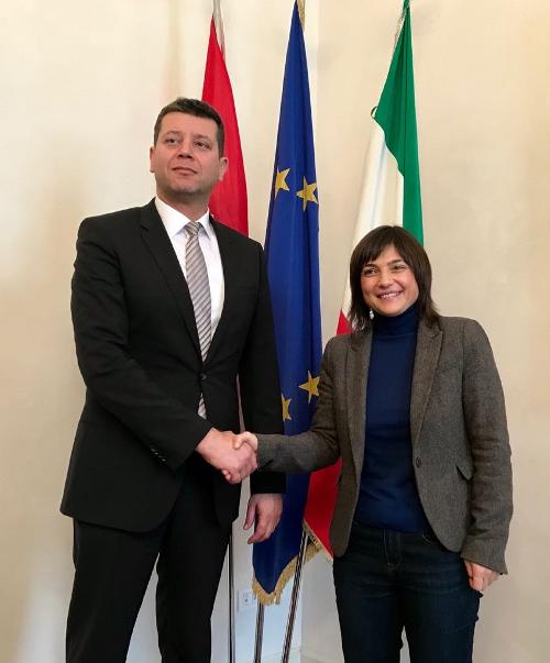 Debora Serracchiani (Presidente Regione Friuli Venezia Giulia) incontra Jasen Mesić (Ambasciatore Croazia in Italia) - Trieste 02/01/2018