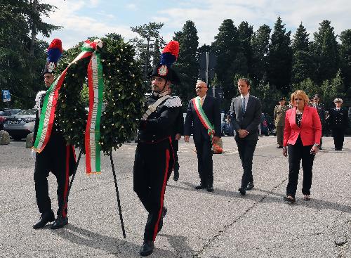 Massimiliano Fedriga (Presidente Regione Friuli Venezia Giulia) alla cerimonia in occasione del Giorno della memoria dedicato alle vittime del terrorismo - Trieste 09/05/2018
