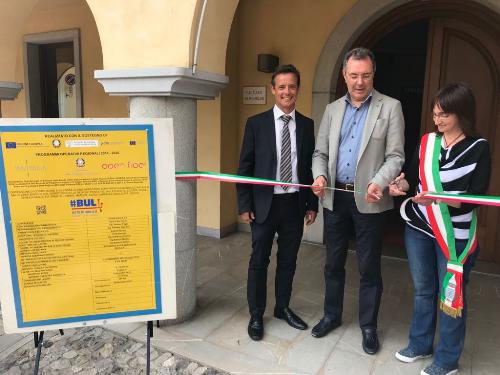 Inaugurazione del cantiere per l'avvio dei lavori di realizzazione della rete di connessione a banda larga e ultra larga - Amaro 07/06/2018
