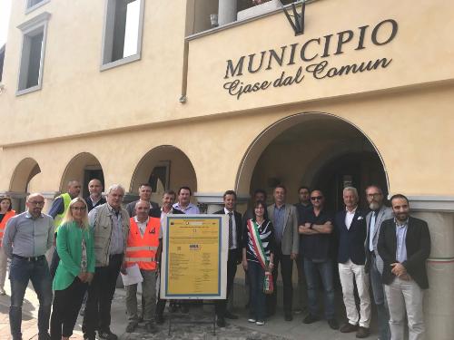 Inaugurazione del cantiere per l'avvio dei lavori di realizzazione della rete di connessione a banda larga e ultra larga - Amaro 07/06/2018
