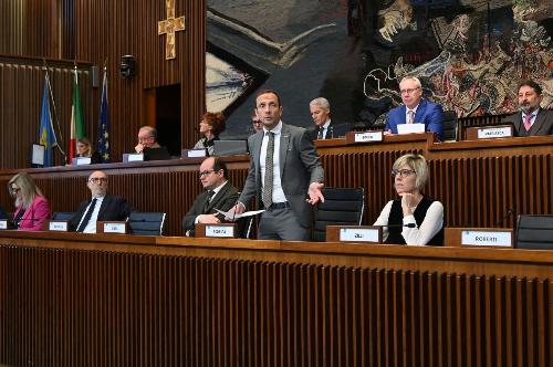 La relazione oggi in Aula del governatore del Friuli Venezia Giulia Massimiliano Fedriga.