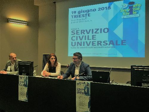 Pierpaolo Roberti (Assessore regionale Autonomie locali) alla presentazione del monitoraggio del Servizio civile nazionale e solidale in Friuli Venezia Giulia, Trieste 19/06/2018
