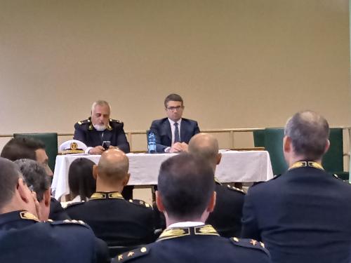 Pierpaolo Roberti (Assessore regionale Autonomie locali e Sicurezza) all' incontro con i responsabili della Polizia locale - Aiello del Friuli 25/06/2018