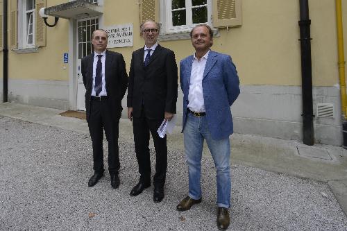 Riccardo Riccardi (Vicepresidente FVG e assessore Salute, Politiche sociali, Disabilità) all'incontro coi vertici dell'Azienda Assistenza Sanitaria n.2 - Gorizia 03/07/2018