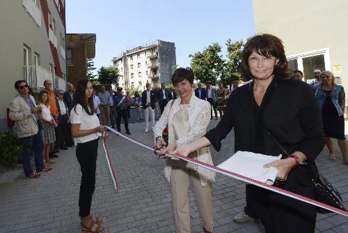 Alessia Rosolen (Assessore regionale Lavoro, Formazione, Istruzione, Ricerca, Università) alla cerimonia di apertura della nuova Casa dello studente - Trieste 18/07/2018