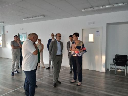 Riccardo Riccardi (Vicepresidente FVG e assessore Salute, Politiche sociali, Disabilità) in visita a Progettoautismo FVG onlus