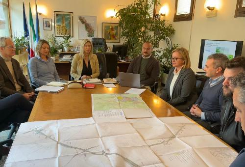 La conferenza stampa tenutasi oggi a Pordenone alla presenza dell'assessore regionale alle Infrastrutture Cristina Amirante