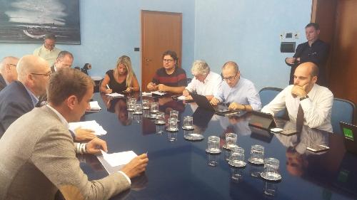  Un momento dell'incontro con i giornalisti nel corso del quale si è parlato del riassetto dell'Amministrazione regionale del Friuli Venezia Giulia