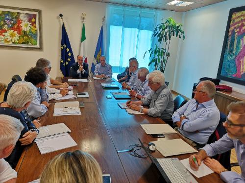 Riccardo Riccardi (Vicepresidente FVG e assessore Salute) all'incontro coi rappresentanti del Tavolo dei saggi per l’innovazione del Sistema sanitario - Udine 31/07/2018 