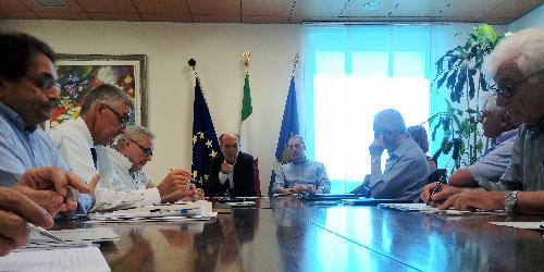 Riccardo Riccardi (Vicepresidente FVG e assessore Salute) all'incontro coi rappresentanti del Tavolo dei saggi per l’innovazione del Sistema sanitario - Udine 31/07/2018 