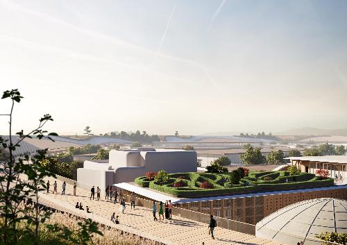 Un render del padiglione Italia per l'Expo di Osaka.